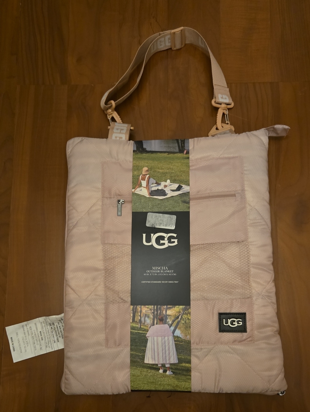 UGG Mischa Indoor/outdoor Throw Blanket In Rosewater/Stripe